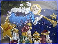 BUCILLA Christmas Holiday STOCKING FELT Applique Kit, THE PROCESSION, 86055,18