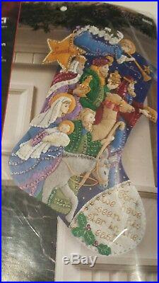 BUCILLATHE PROCESSION18Christmas Felt Stocking KIT-86055-RARE Jesus Nativity