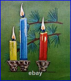BY CANDLELIGHT Crewel Embroidery Kit, Tranquil Candle Vtg Paragon Stitchery 0149 BY CANDLELIGHT Crewel Embroidery Kit, Tranquil Candle Vtg Paragon Stitchery 0149
