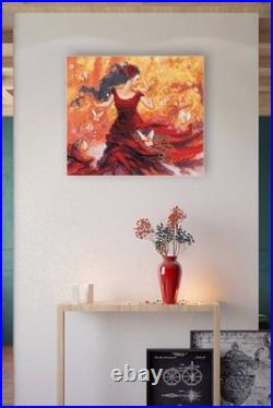Bead Embroidery Kit on Natural Artist Canvas Ta, shcho tantsiuie svitlo
