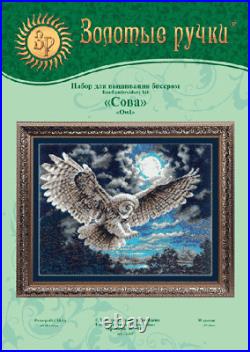 Bead Embroidery kit GOLDEN HANDS G-017 Owl