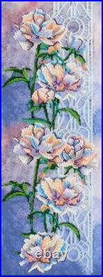 Bead embroidery kit Flowering sorbet needlework kit Art canvas beadwork pattern