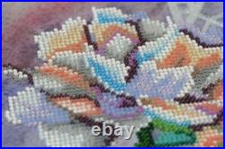 Bead embroidery kit Flowering sorbet needlework kit Art canvas beadwork pattern