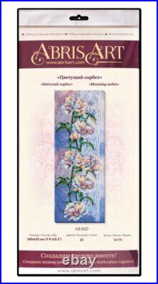Bead embroidery kit Flowering sorbet needlework kit Art canvas beadwork pattern