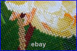 Bead embroidery kit Hawaiian breeze needlework kit Art canvas beadwork pattern