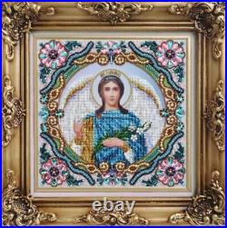 Bead embroidery kit Icon of the Archangel Gabriel hand embroidery needlework kit