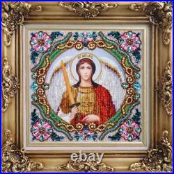 Bead embroidery kit Icon of the Archangel Michael hand embroidery needlework kit