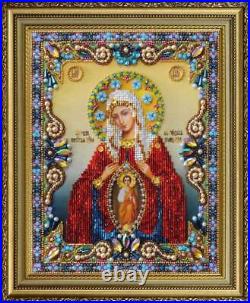 Bead embroidery kit Icon of the Mother of God hand embroidery needlework kit
