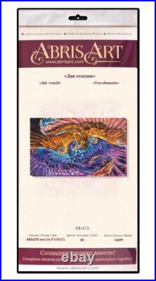 Bead embroidery kit Two Elements needlework kit Art canvas beadwork pattern