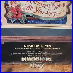 Bearing Gifts Cross Stitch KIT Dimensions GOLD Collection Santa Christmas 8638