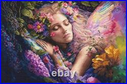 Bed of Flowers L8081 Counted Cross Stitch Kit Fairy Cross Stitch Crafting Hobby Bed of Flowers L8081 Counted Cross Stitch Kit Fairy Cross Stitch Crafting Hobby
