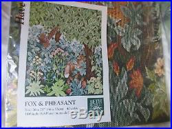 Beth Russell Needlepoint Tapestry KIT GREENERY FOX & PHEASANT Morris Firescreen
