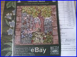 Beth Russell Needlepoint Tapestry KIT GREENERY HARES William Morris Firescreen
