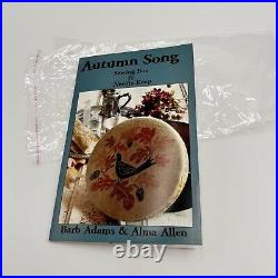 Blackbird Designs AUTUMN SONG Cross Stitch Kit Sewing Box & Needle Keep Complete