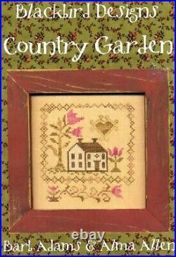 Blackbird Designs Country Garden Sampler Kitted with thread & linen Cross Stitch