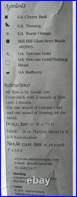 Blackbird Designs Cross Stitch Kit Pumpkin Blossom Needle Case 2003 No Beads