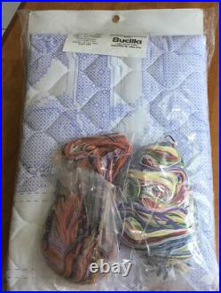 Blossom Bear Crib Cover Stamped Cross Stitch Kit New Bucilla Baby #43414 34x43