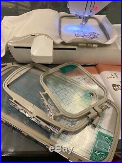 Brother PE-770 Embroidery Machine with Extra Hoops Gently Used PED+Starter kit