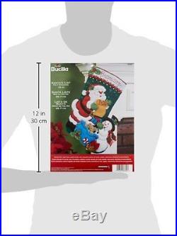 Bucilla 18-Inch Christmas Stocking Felt Applique Kit, Santa's List