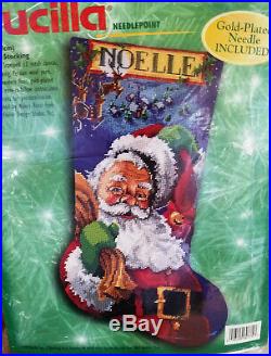 Bucilla 60775 OVER THE ROOFTOPS Needlepoint Stocking Kit Rossi Sealed