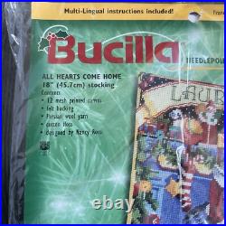 Bucilla 60779 ALL HEARTS COME HOME Needlepoint Stocking Kit Rossi Sealed