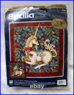 Bucilla / Barbara Baatz Unicorn Picture or Pillow Needlepoint Kit