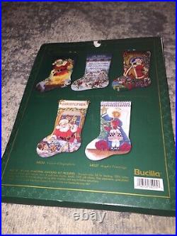 Bucilla Celebrations Father Winter Cross Stitch Stocking Kit Victorian Santa NEW