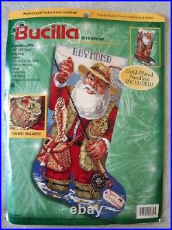 Bucilla Christmas Fishing Santa Needlepoint Stocking Kit 60782 Best Price