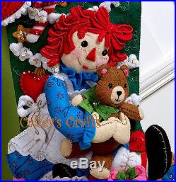 Bucilla Christmas Morning Raggedy Ann 18 Felt Stocking Kit #86236 NEW 2010