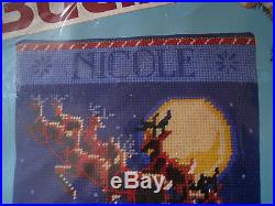 Bucilla Christmas Needlepoint Stocking Kit, TO ALL A GOODNIGHT, Rossi, 18,60708