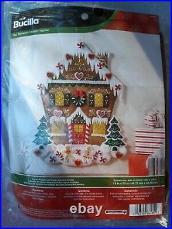 Bucilla Christmas Nordic Gingerbread House Advent Calendar Felt Kit OOP 86585