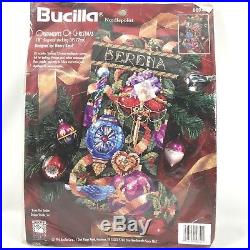 Bucilla Christmas Stocking ORNAMENTS OF CHRISTMAS Needlepoint Kit 60742 NEW