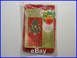 Bucilla Christmas Tree Felt Jeweled Advent Calendar Panel Kit 1671