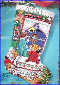 Bucilla Christmas Wishes Waiting for Santa Kids Needlepoint Stocking Kit 60721