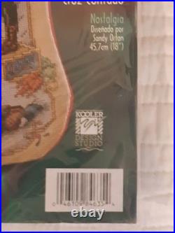 Bucilla Counted Cross Holiday Stocking Kit Nostalgia Snowman 84635 Size 18