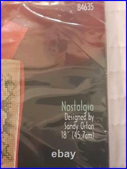 Bucilla Counted Cross Holiday Stocking Kit Nostalgia Snowman 84635 Size 18