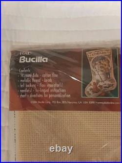 Bucilla Counted Cross Holiday Stocking Kit Nostalgia Snowman 84635 Size 18