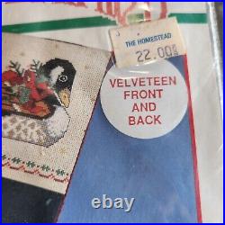 Bucilla Counted Cross Stitch Stocking Kit 82510 Christmas Goose Velveteen Sealed