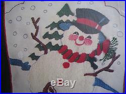 Bucilla Crewel Stitchery Embroidery Stocking KIT, CHRISTMAS CRITTERS, #82341,18