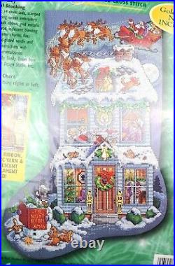 Bucilla Cross Stitch Kit 84099 Stocking Twas The Night Before Christmas Open New