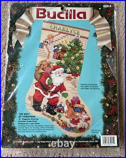 Bucilla Cross Stitch Santa Dog Toys Stocking The Best Of Christmas Kit 82915