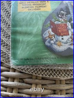 Bucilla Cross Stitch Twas The Night Before Christmas #84099 Stocking Kit &Charms
