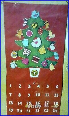 Bucilla Felt Applique Christmas Advent Calendar Kit, HOLIDAY PANEL, Ornaments, 1671