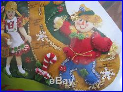 Bucilla Felt Applique Holiday Stocking Kit, CHRISTMAS IN OZ, Wizard, 86200,18, Rare