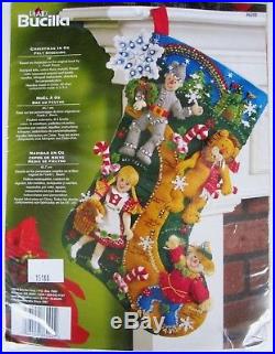 Bucilla Felt Applique Holiday Stocking Kit, CHRISTMAS IN OZ Wizard of Oz 86200