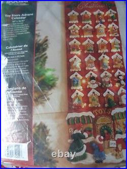 Bucilla Felt Jeweled Lighted Toy Store Advent Calendar Kit #85455 New Opened