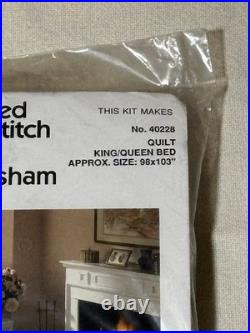 Bucilla Floral Cameo Cross Stitch Embroidery Kits Quilt & Pillow Shams Unopened