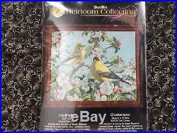 Bucilla Goldfinches cross stitch kit