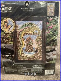 Bucilla Guardian Dragon Counted Cross Stitch kit OOP NIP