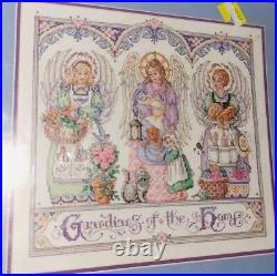 Bucilla Guardians Of The Home Angels 41539 Counted Cross Stitch Kit 13x12